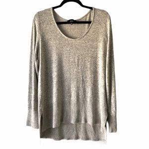 COA High Low Long Sleeve Heather Grey Top- XL